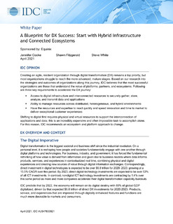 IDC – A Blueprint for DX Success—Start with Hybrid Infrastructure and Connected Ecosystems