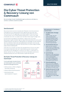 Commvault Cyber Threat Protection and Recovery (DE)