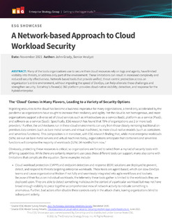 ESG Showcase: A Network-Based Approach to Cloud Workload Security