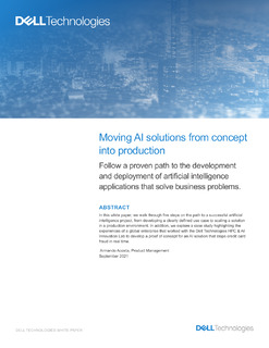 Moving AI Solutions from Concept into Production
