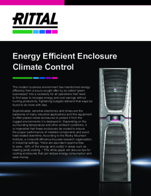 The Assembler’s Guide to Energy Efficient Industrial Enclosure Climate Control Solutions