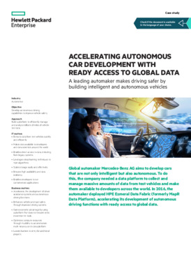 Accelerating Autonomous Car Development With Ready Access to Global Data