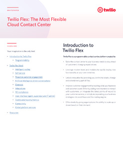 Twilio Flex: The Most Flexible Cloud Contact Center