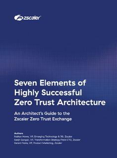 Seven Elements of Highly Successful Zero Trust Architecture