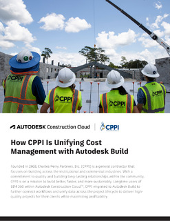 How CPPI Is Unifying Cost Management with Autodesk Build