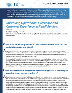 Improving Operational Excellence and Customer Experience in Retail Banking