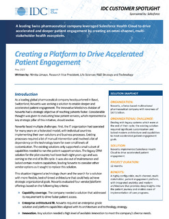 Creating a Platform to Drive Accelerated Patient Engagement