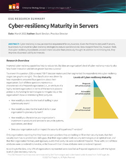 Cyber-resiliency Maturity inServers