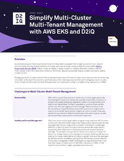 Simplify Multi-Cluster Multi-Tenant Management with AWS EKS and D2iQ
