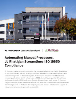 Automating Manual Processes, JJ Rhatigan Streamlines ISO 19650 Compliance