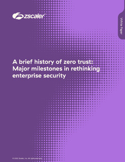 History of Zero Trust