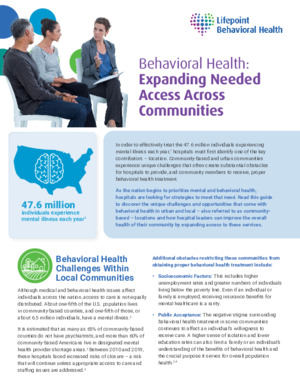 Behavioral Health Access in Your Community