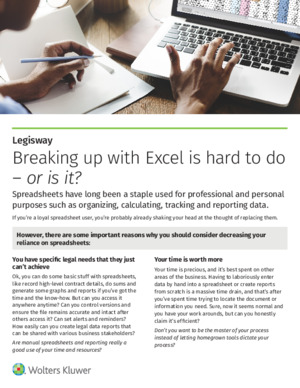 Breaking up with Excel is hard to do – or is it?