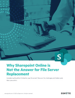 Why Sharepoint Online is Not the Answer for File Server Replacement