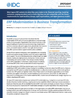 ERP Modernisation Is Business Transformation