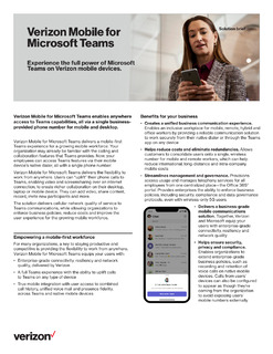 Verizon Mobile for Microsoft Teams