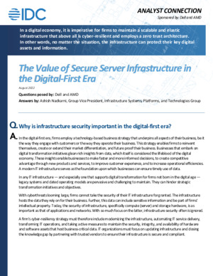 IDC The Value of a Secure Server Infrastructure