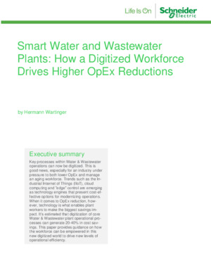 Smart Water and Wastewater Plants: How a Digitized Workforce Drives Higher OpEx Reductions