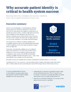 Why Accurate Patient Identity is Critical to Health System Success