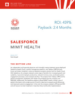 Salesforce Mimit Health Report