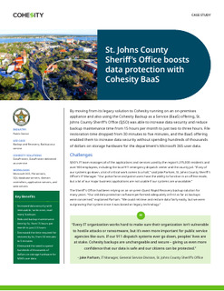 Case Study: St. Johns County Sheriff’s Office Boosts Data Protection with Cohesity Backup as a Service